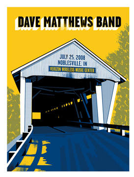 Methane Studios — Dave Matthews Band, Ruoff Music Center, Noblesville, IN · Jul 25, 2008 Poster