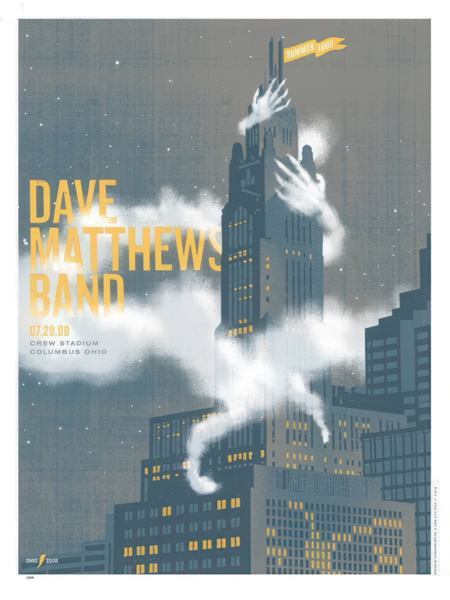 FarmBarn Art Co. — Dave Matthews Band, Columbus Crew Stadium, Columbus, OH · Jul 29, 2008 Poster