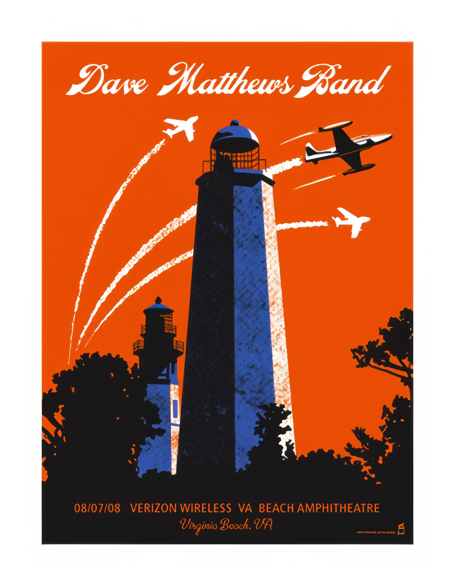 Methane Studios — Dave Matthews Band, Veterans United Home Loans Amphitheater at Virginia Beach, Virginia Beach, VA · Aug 7, 2008 Poster