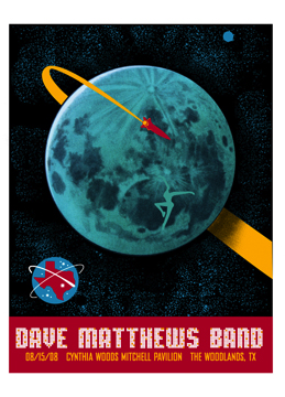 Methane Studios — Dave Matthews Band, The Cynthia Woods Mitchell Pavilion, The Woodlands, TX · Aug 15, 2008 Poster