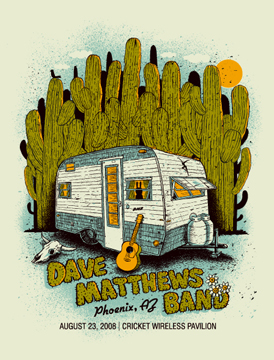 Methane Studios — Dave Matthews Band, Cricket Pavilion, Phoenix, AZ · Aug 23, 2008 Poster