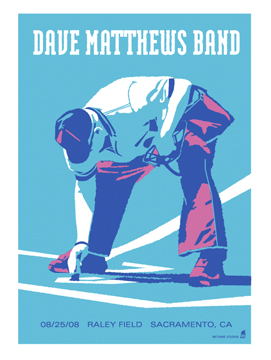 Methane Studios — Dave Matthews Band, Raley Field, West Sacramento, CA · Aug 25, 2008 Poster