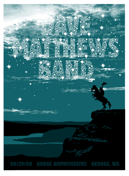 Methane Studios — Dave Matthews Band, The Gorge Amphitheatre, George, WA · Aug 29, 2008 Poster
