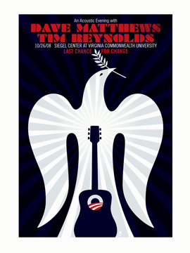 Methane Studios — Dave Matthews Band, Alltel Pavilion at the Stuart C. Siegel Center (Virginia Commonwealth University), Richmond, VA · Oct 26, 2008 Poster