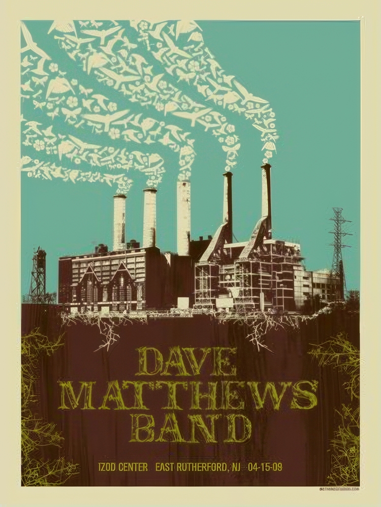 Methane Studios — Dave Matthews Band, Izod Center, East Rutherford, NJ · Apr 15, 2009 Poster