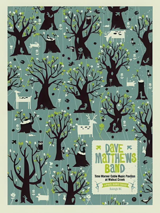Methane Studios — Dave Matthews Band, Coastal Credit Union Music Park at Walnut Creek, Raleigh, NC · Apr 22, 2009 Poster