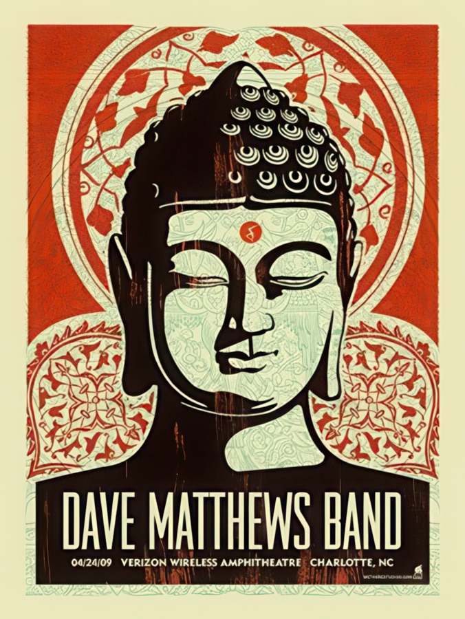 Methane Studios — Dave Matthews Band, PNC Music Pavilion, Charlotte, NC · Apr 24, 2009 Poster