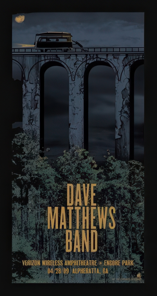 Methane Studios — Dave Matthews Band, Verizon Wireless Amphitheatre at Encore Park, Alpharetta, GA · Apr 28, 2009 Poster