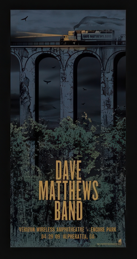 Methane Studios — Dave Matthews Band, Verizon Wireless Amphitheatre at Encore Park, Alpharetta, GA · Apr 29, 2009 Poster