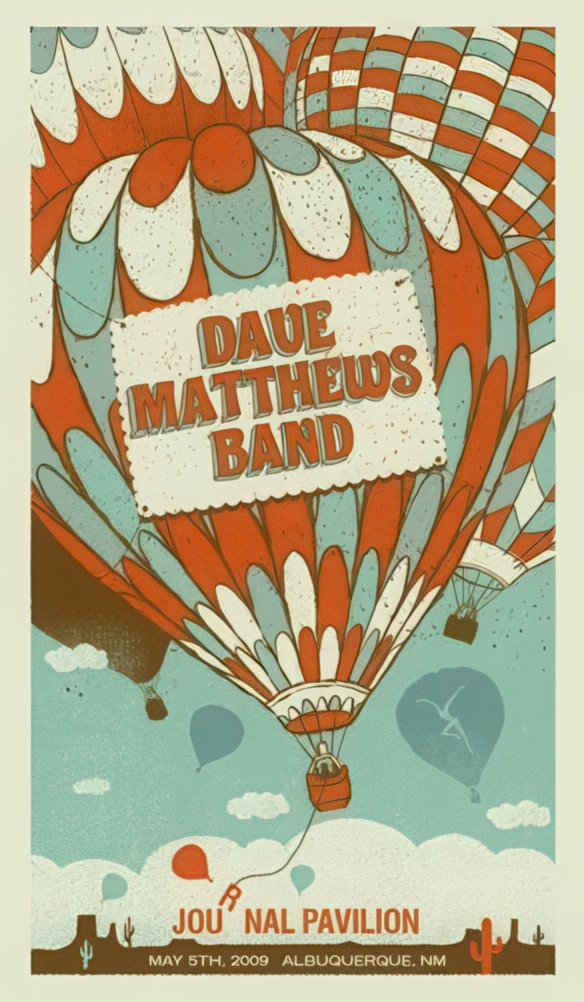 Methane Studios — Dave Matthews Band, ABQ Journal Pavilion, Albuquerque, NM · May 5, 2009 Poster