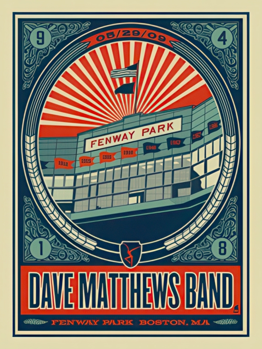 Methane Studios — Dave Matthews Band, Fenway Park, Boston, MA · May 29, 2009 Poster