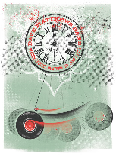 FarmBarn Art Co. — Dave Matthews Band, Beacon Theatre, New York, NY · Jun 1, 2009 Poster