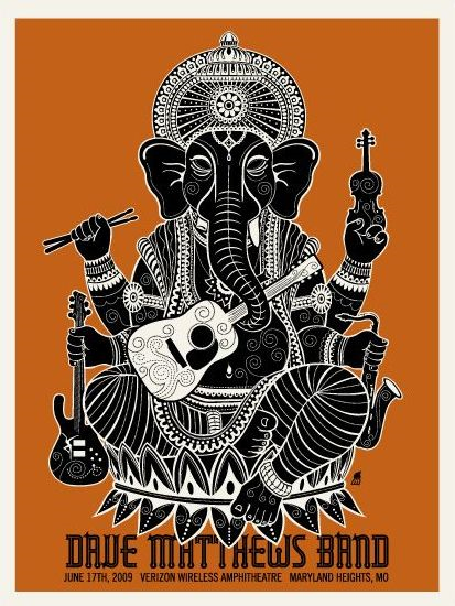 Brosmind Studio — Dave Matthews Band, Verizon Wireless Amphitheater St. Louis, Maryland Heights, MO · Jun 17, 2009 Poster