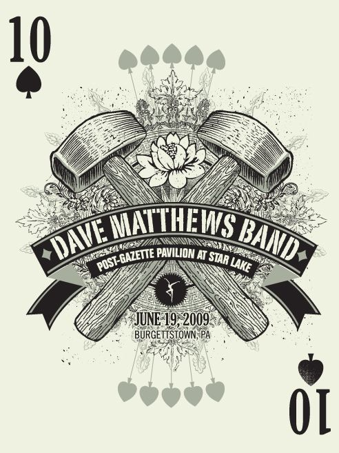 Methane Studios — Dave Matthews Band, The Pavilion at Star Lake, Burgettstown, PA · Jun 19, 2009 Poster