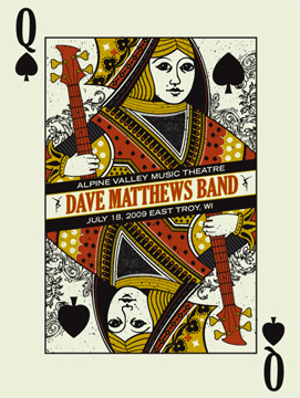 Methane Studios — Dave Matthews Band, Alpine Valley Music Theatre, East Troy, WI · Jul 18, 2009 Poster