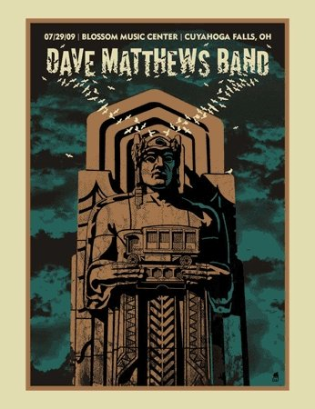 Methane Studios — Dave Matthews Band, Blossom Music Center, Cuyahoga Falls, OH · Jul 29, 2009 Poster