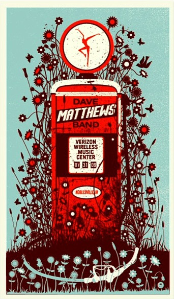 Methane Studios — Dave Matthews Band, Ruoff Music Center, Noblesville, IN · Jul 31, 2009 Poster