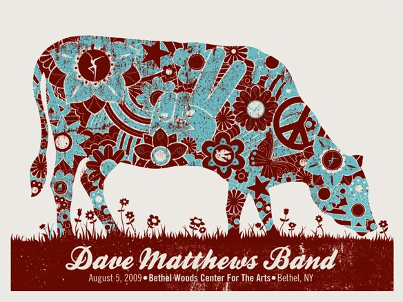 Methane Studios — Dave Matthews Band, Bethel Woods Center for the Arts, Bethel, NY · Aug 5, 2009 Poster