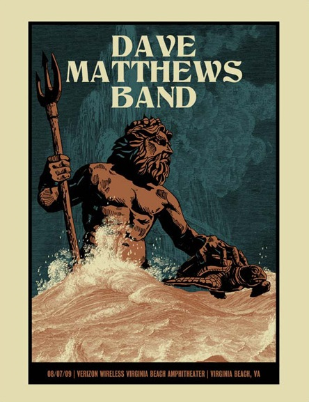 Methane Studios — Dave Matthews Band, Veterans United Home Loans Amphitheater at Virginia Beach, Virginia Beach, VA · Aug 7, 2009 Poster