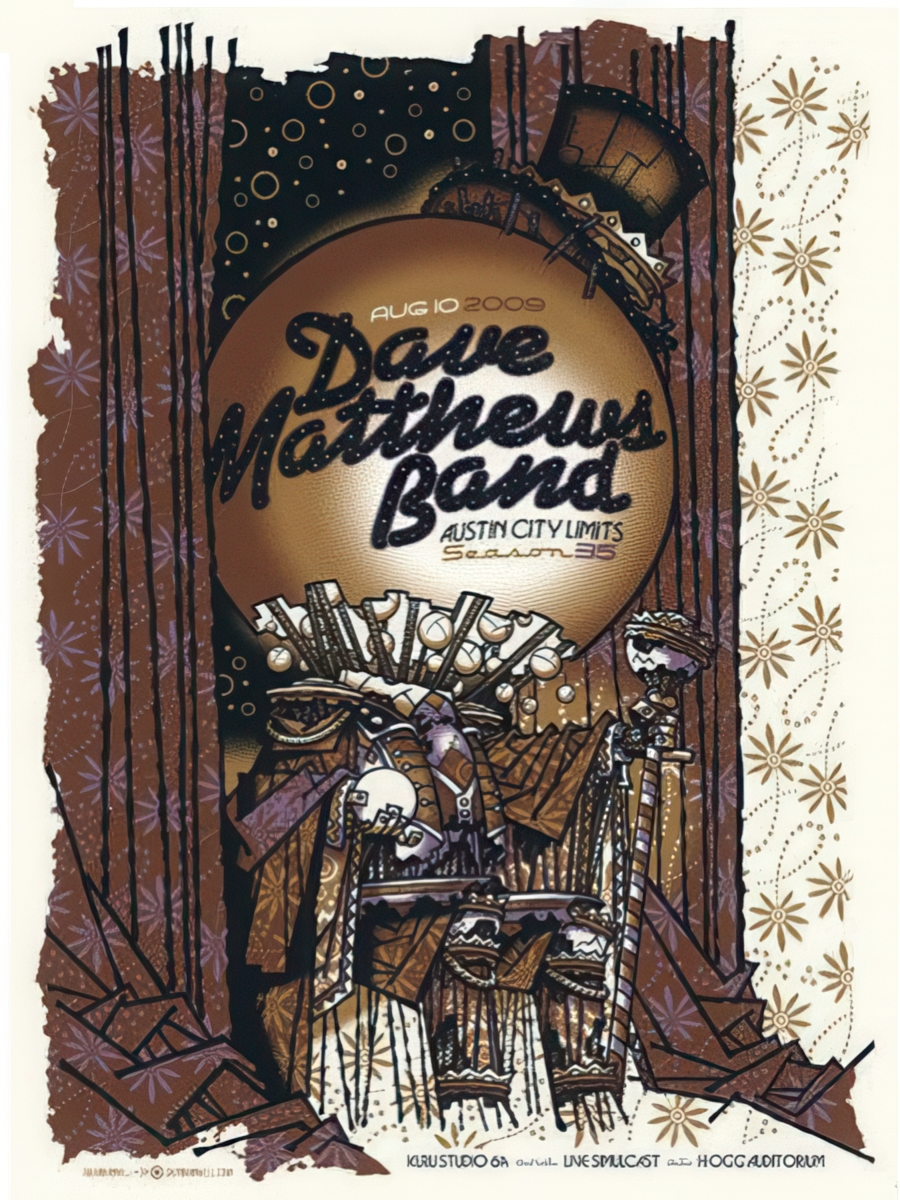 Guy Burwell — Dave Matthews Band, Moody Center (The University of Texas at Austin), Austin, TX · Aug 10, 2009 Poster