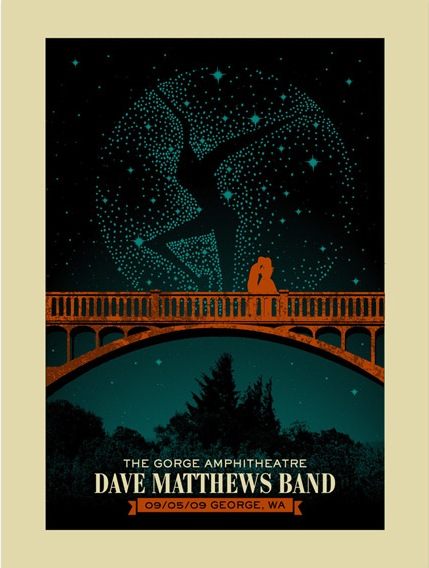 Methane Studios — Dave Matthews Band, The Gorge Amphitheatre, George, WA · Sep 5, 2009 Poster