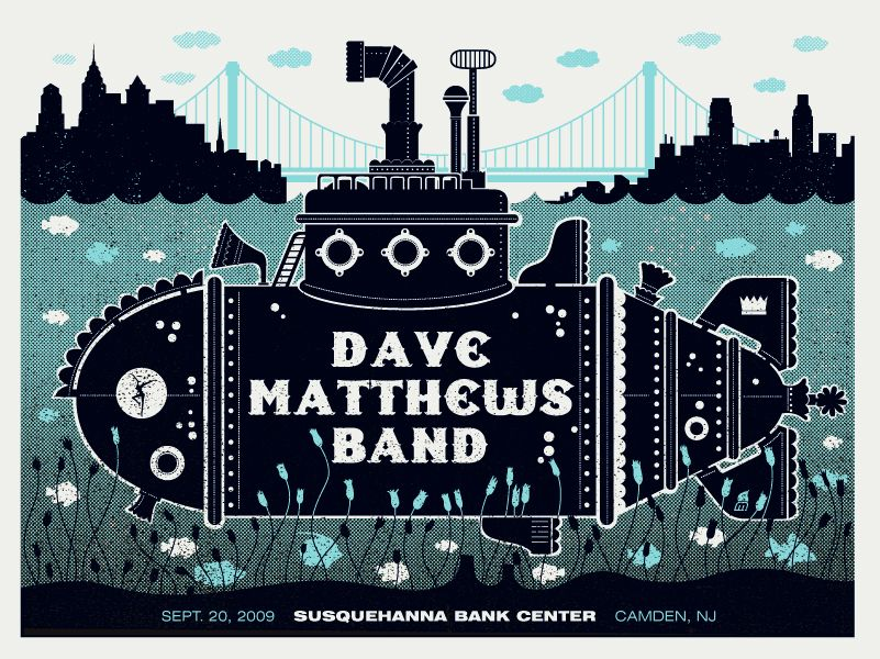 Methane Studios — Dave Matthews Band, Freedom Mortgage Pavilion, Camden, NJ · Sep 20, 2009 Poster