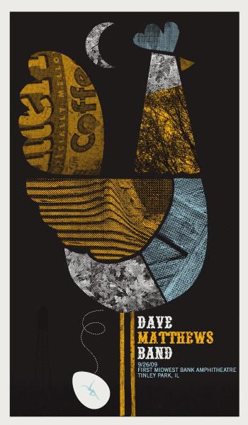 Methane Studios — Dave Matthews Band, Hollywood Casino Amphitheatre, Tinley Park, IL · Sep 26, 2009 Poster
