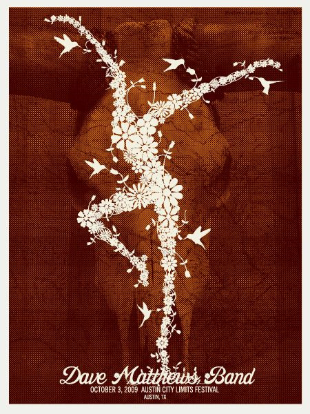 Methane Studios — Dave Matthews Band, Zilker Metropolitan Park, Austin, TX · Oct 3, 2009 Poster