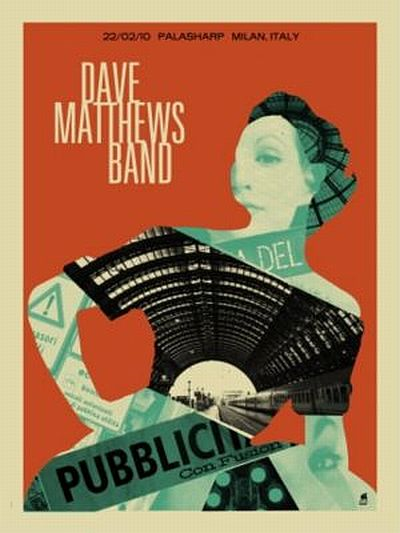 Methane Studios — Dave Matthews Band, PalaSharp, Milan, ITA · Feb 22, 2010 Poster