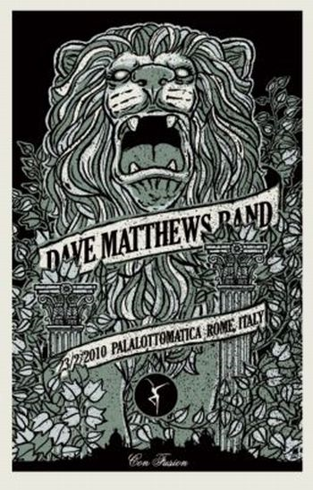 Methane Studios — Dave Matthews Band, PalaLottomatica, Rome, ITA · Feb 23, 2010 Poster