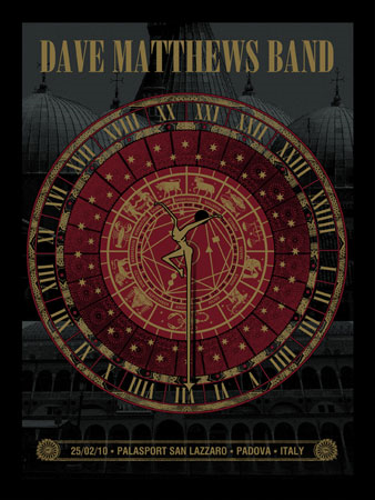 Methane Studios — Dave Matthews Band, PalaFabris, Padua, ITA · Feb 25, 2010 Poster