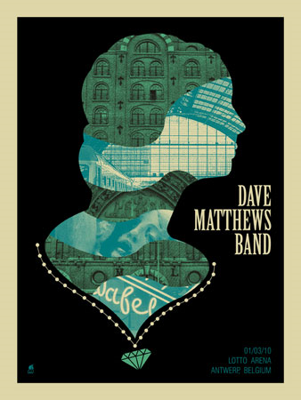 Methane Studios — Dave Matthews Band, Lotto Arena, Antwerp, BEL · Mar 1, 2010 Poster