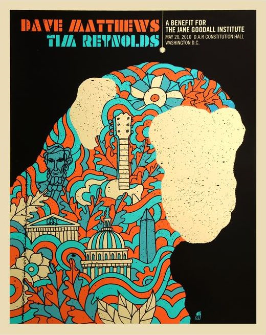 Methane Studios — Dave Matthews Band, Daughters of the American Revolution Constitution Hall, Washington, DC · May 20, 2010 Poster