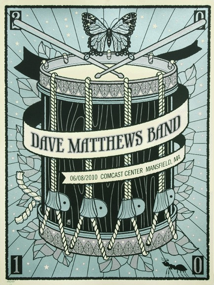 Methane Studios — Dave Matthews Band, Comcast Center, Mansfield, MA · Jun 8, 2010 Poster
