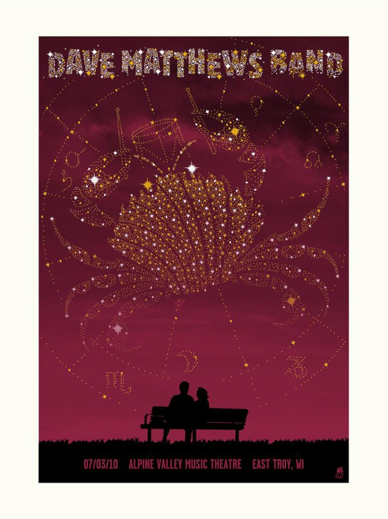 Methane Studios — Dave Matthews Band, Alpine Valley Music Theatre, East Troy, WI · Jul 3, 2010 Poster