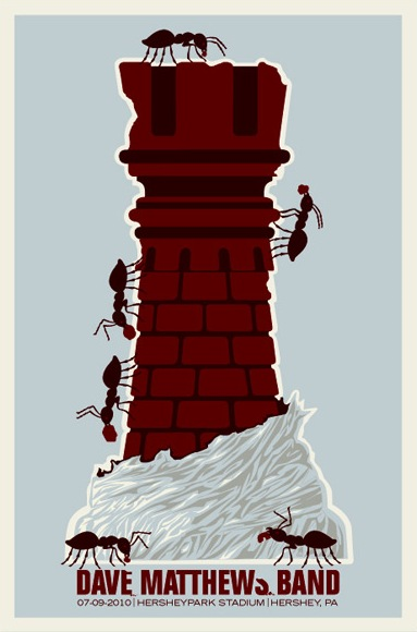 Methane Studios — Dave Matthews Band, Hersheypark Stadium (Hersheypark), Hershey, PA · Jul 9, 2010 Poster