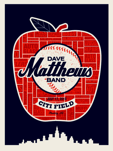 Methane Studios — Dave Matthews Band, Citi Field, Flushing, NY · Jul 17, 2010 Poster