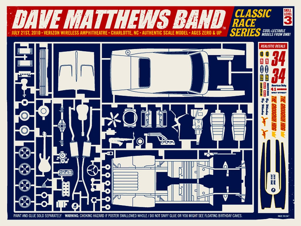 Methane Studios — Dave Matthews Band, PNC Music Pavilion, Charlotte, NC · Jul 21, 2010 Poster