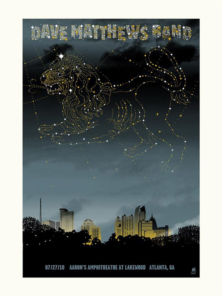 Methane Studios — Dave Matthews Band, Aaron's Amphitheatre at Lakewood, Atlanta, GA · Jul 27, 2010 Poster