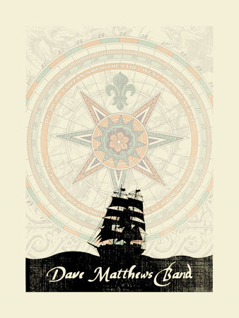 Methane Studios — Dave Matthews Band, iTHINK Financial Amphitheatre, West Palm Beach, FL · Jul 30, 2010 Poster
