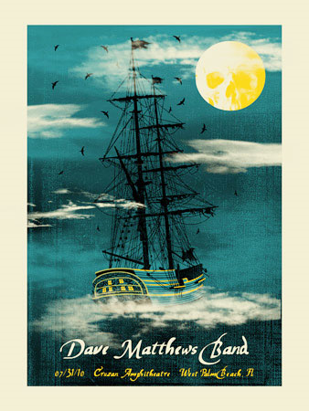 Methane Studios — Dave Matthews Band, iTHINK Financial Amphitheatre, West Palm Beach, FL · Jul 31, 2010 Poster