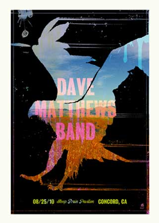 Methane Studios — Dave Matthews Band, Sleep Train Pavilion at Concord, Concord, CA · Aug 25, 2010 Poster