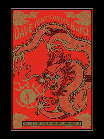 Methane Studios — Dave Matthews Band, Sleep Train Amphitheatre, Wheatland, CA · Aug 27, 2010 Poster