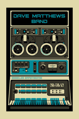 Methane Studios — Dave Matthews Band, Shoreline Amphitheatre at Mountain View, Mountain View, CA · Aug 28, 2010 Poster