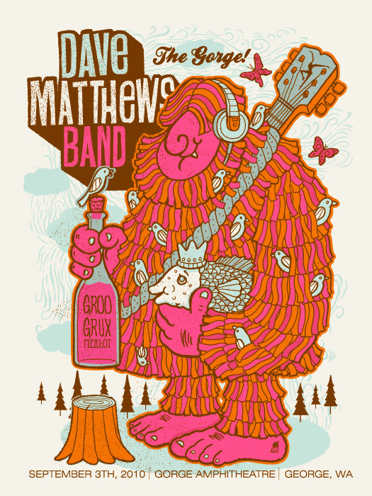 Methane Studios — Dave Matthews Band, The Gorge Amphitheatre, George, WA · Sep 3, 2010 Poster