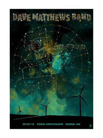 Methane Studios — Dave Matthews Band, The Gorge Amphitheatre, George, WA · Sep 4, 2010 Poster