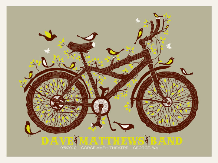 Methane Studios — Dave Matthews Band, The Gorge Amphitheatre, George, WA · Sep 5, 2010 Poster