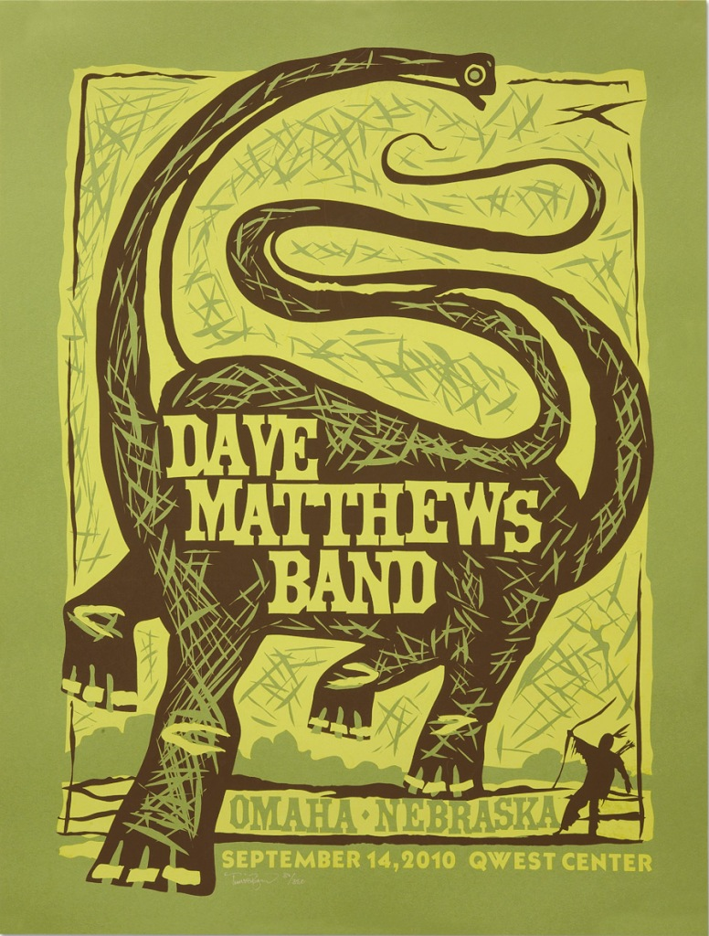 Furturtle Show Prints (Travis Bone) — Dave Matthews Band, Qwest Center Omaha, Omaha, NE · Sep 14, 2010 Poster