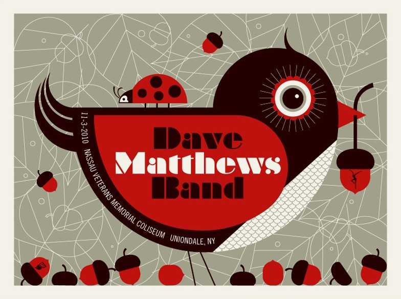 Methane Studios — Dave Matthews Band, Nassau Veterans Memorial Coliseum, Uniondale, NY · Nov 3, 2010 Poster