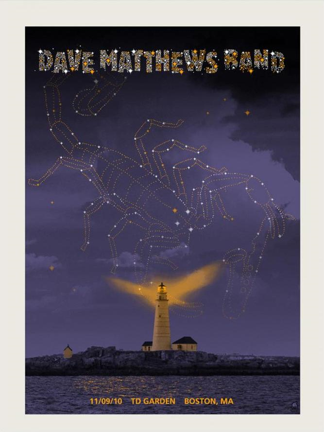 Methane Studios — Dave Matthews Band, TD Garden, Boston, MA · Nov 9, 2010 Poster